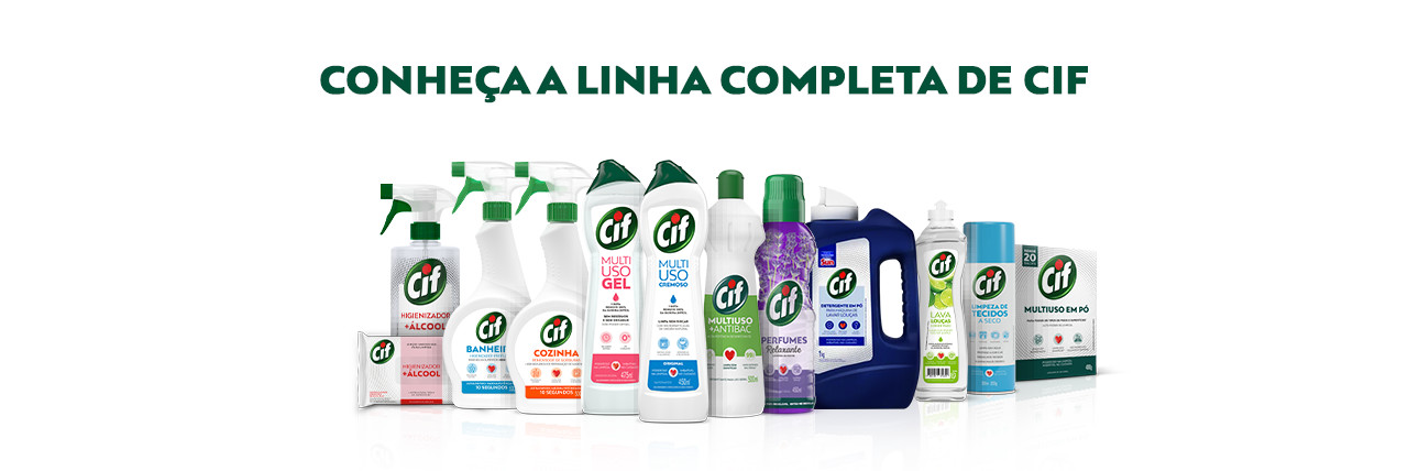 Produtos CIF para a limpeza diária da casa